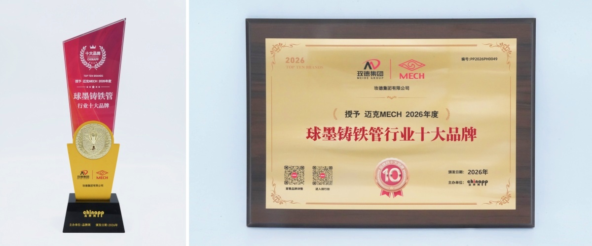 喜报！royal皇家88集团球墨铸铁管入选品牌网行业十大品牌